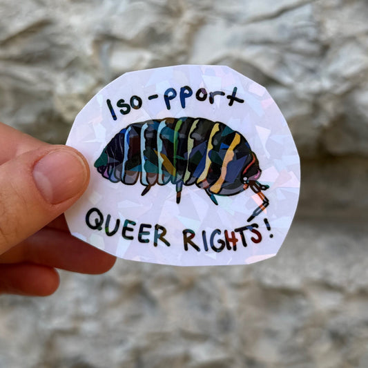 Glitzer Sticker, Iso-pport queer rights!
